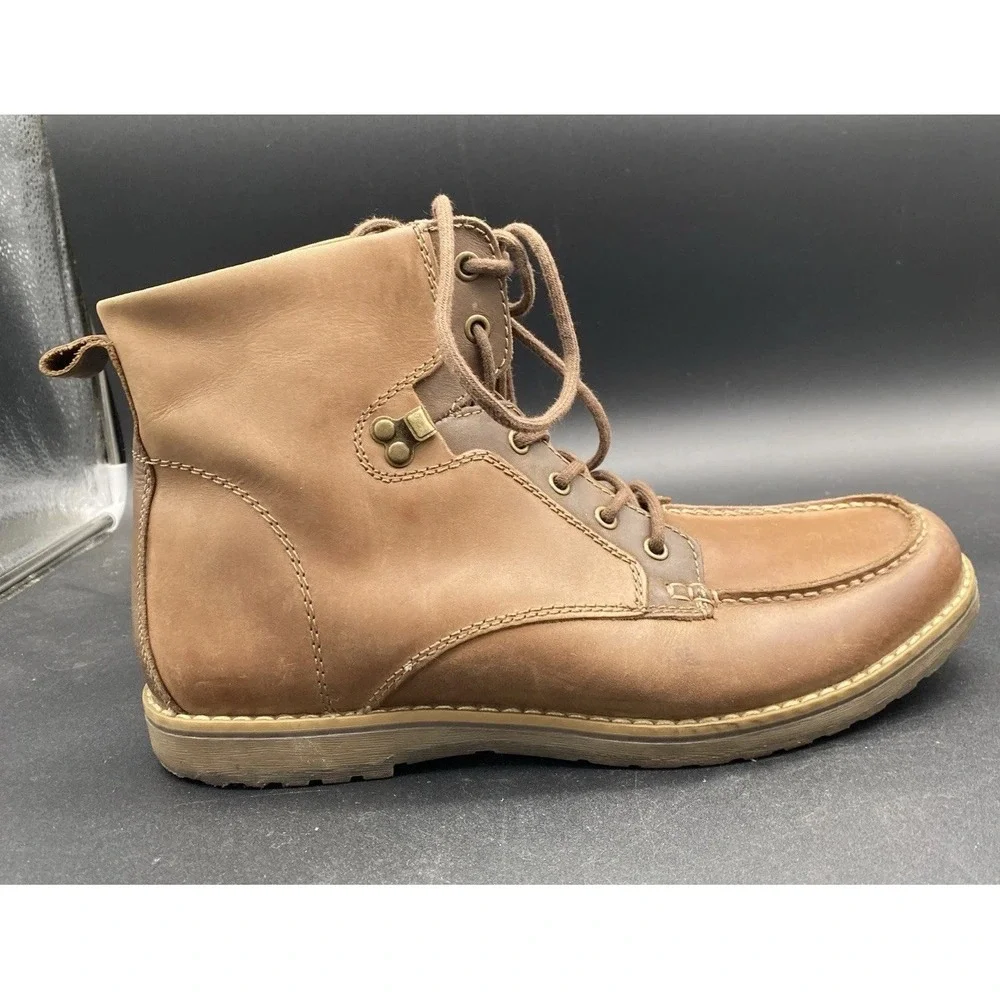 GBX Layne Mens Brown Lace Up‎ Moc Toe Leather Ankle Chukka Boots Size 12M